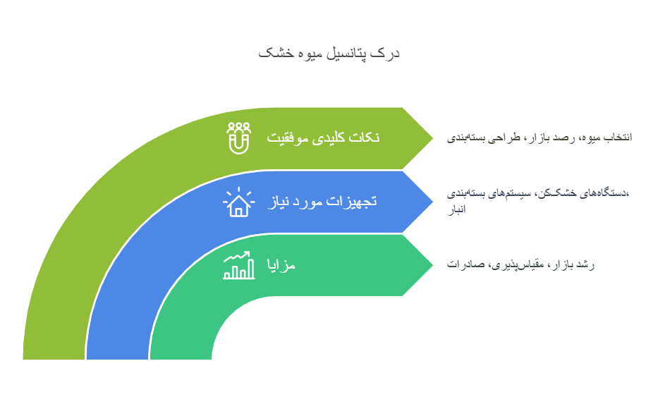 اینفوگرافیک احداث کارخانه تولید میوه خشک با یک میلیارد تومان