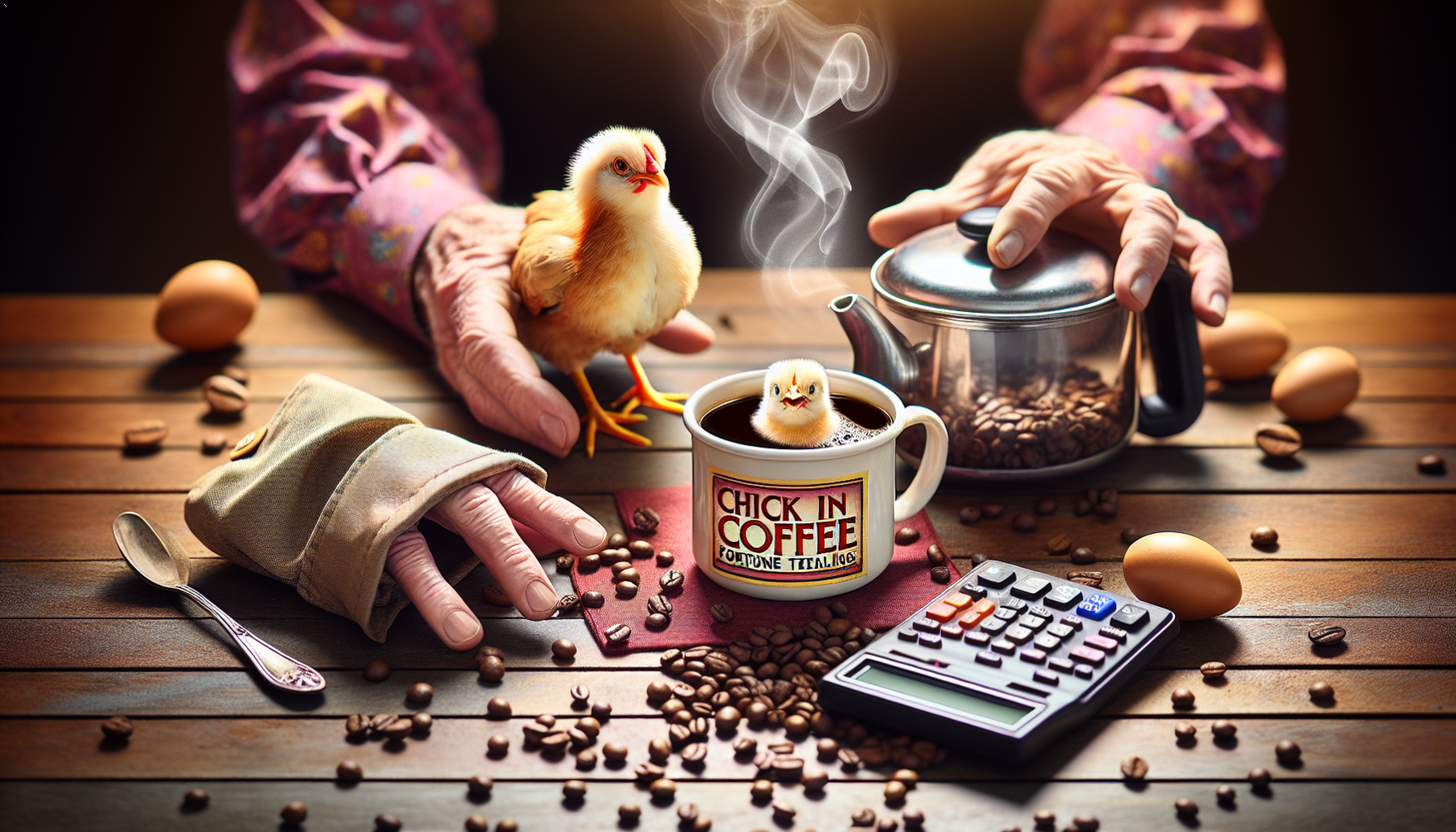 جوجه در فال قهوه