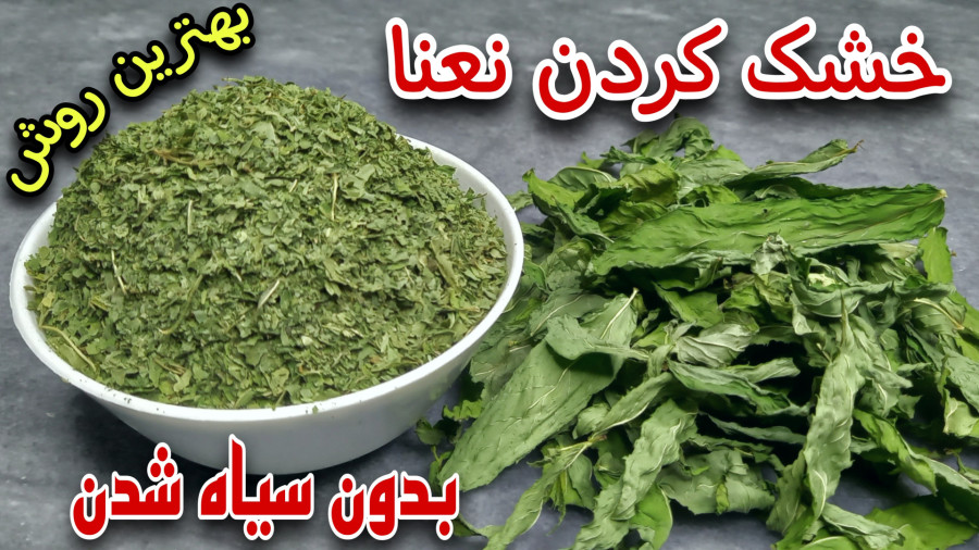 بهترین روش خشک کردن نعنا بدون تغییر رنگ/ طرز خشک کردن نعنا در خانه/پودر نعنا خشک