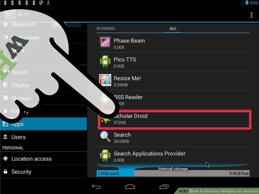 انتخاب ویجت