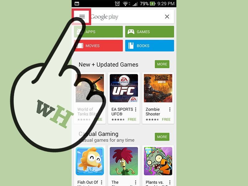 منوی Play Store
