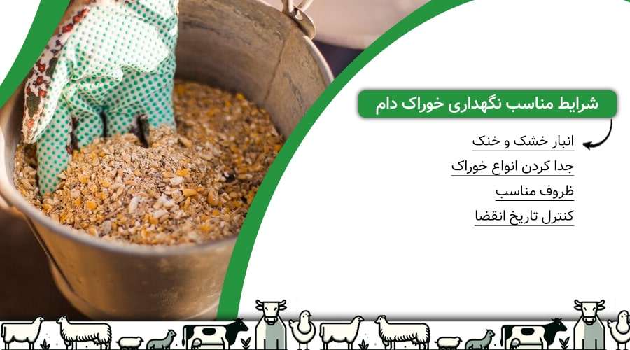 شرایط مناسب نگهداری خوراک دام