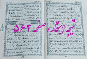 پاسخ استخاره ص 563 قران