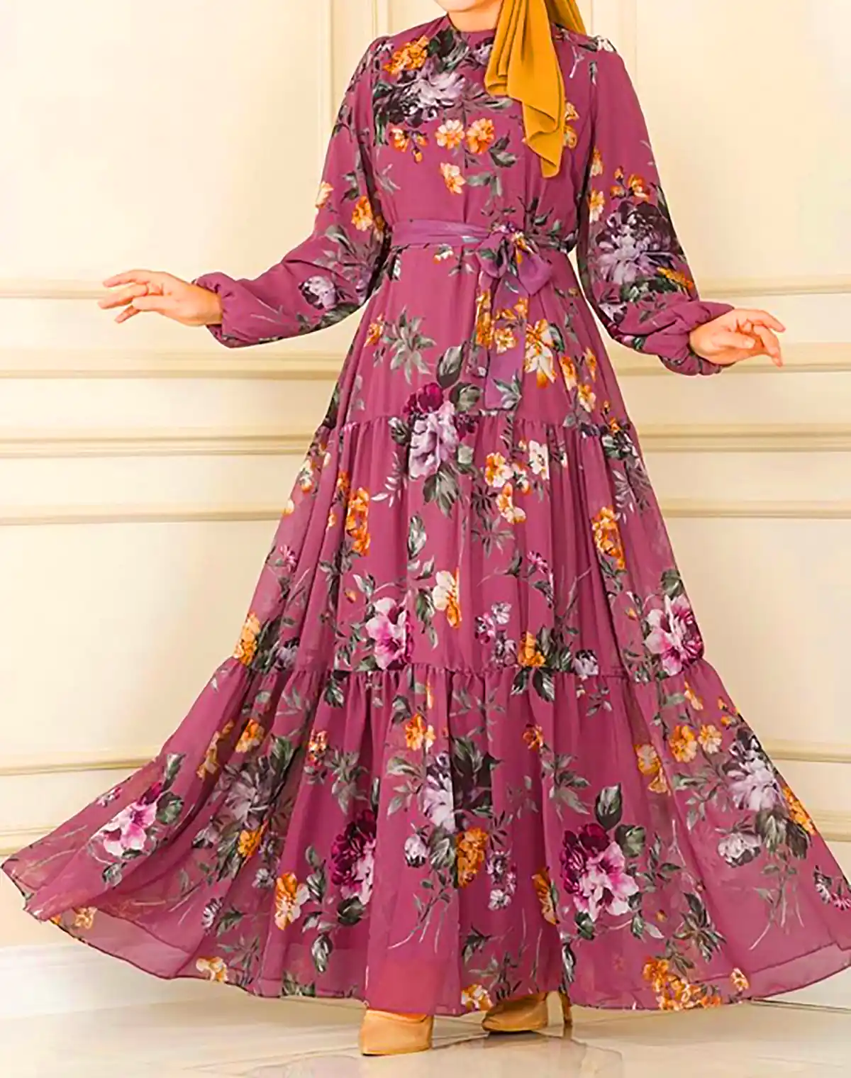 پیراهن مجلسی گلدار