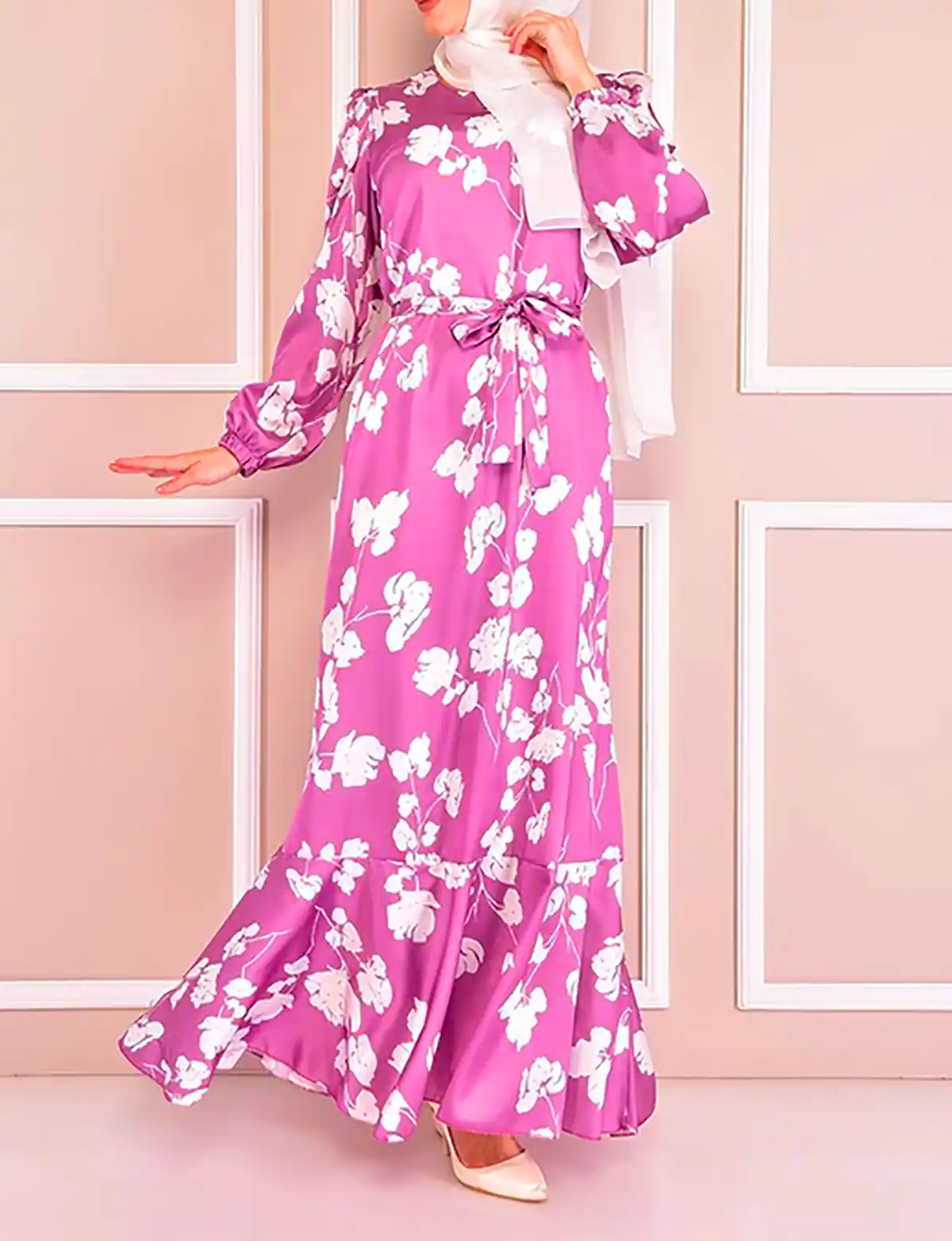 پیراهن مجلسی گلدار