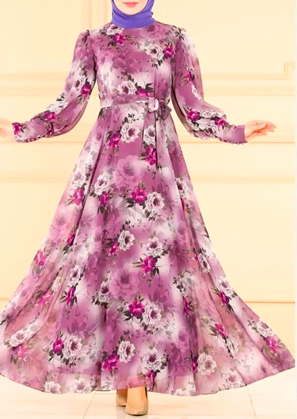 پیراهن مجلسی گلدار