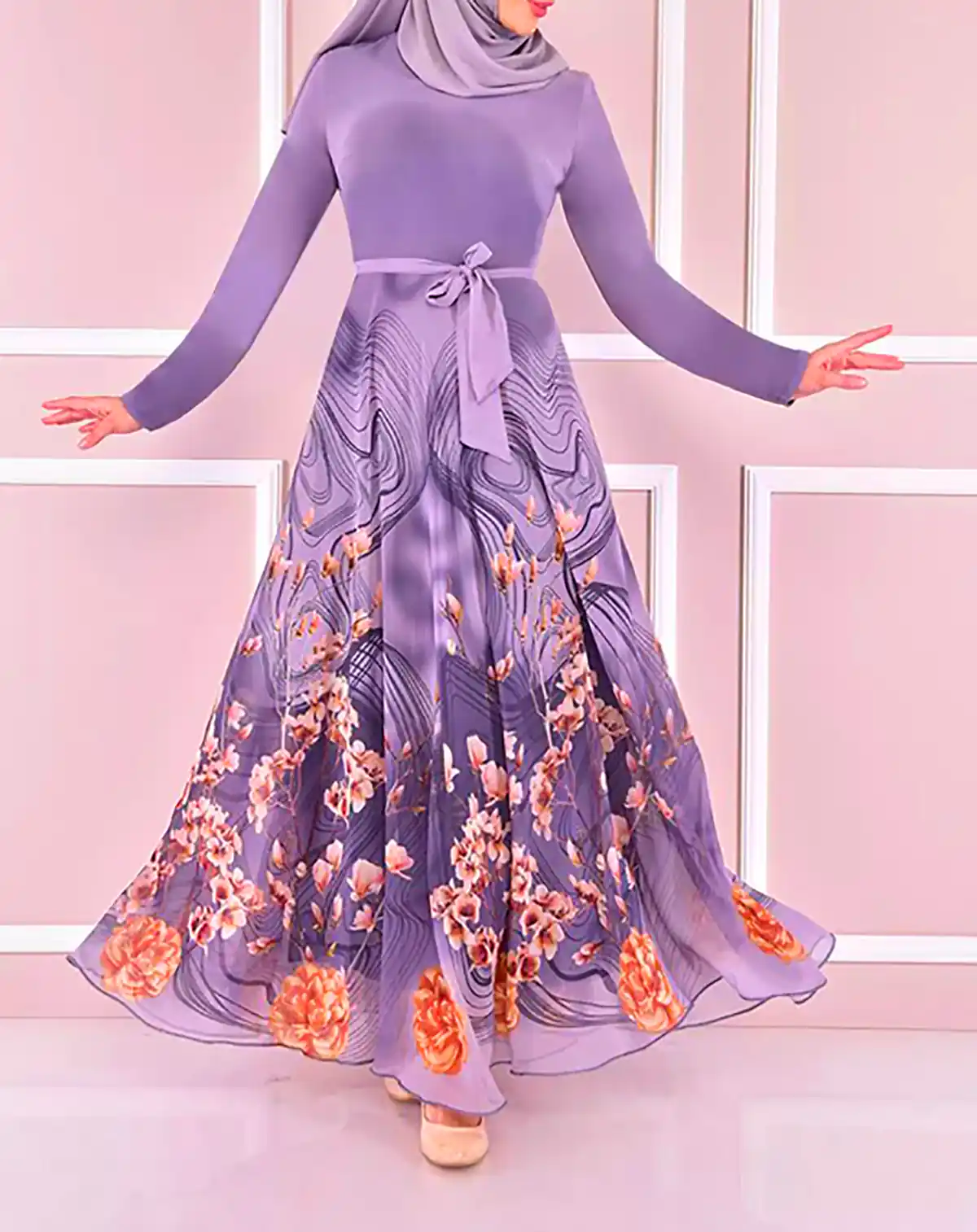 پیراهن مجلسی گلدار