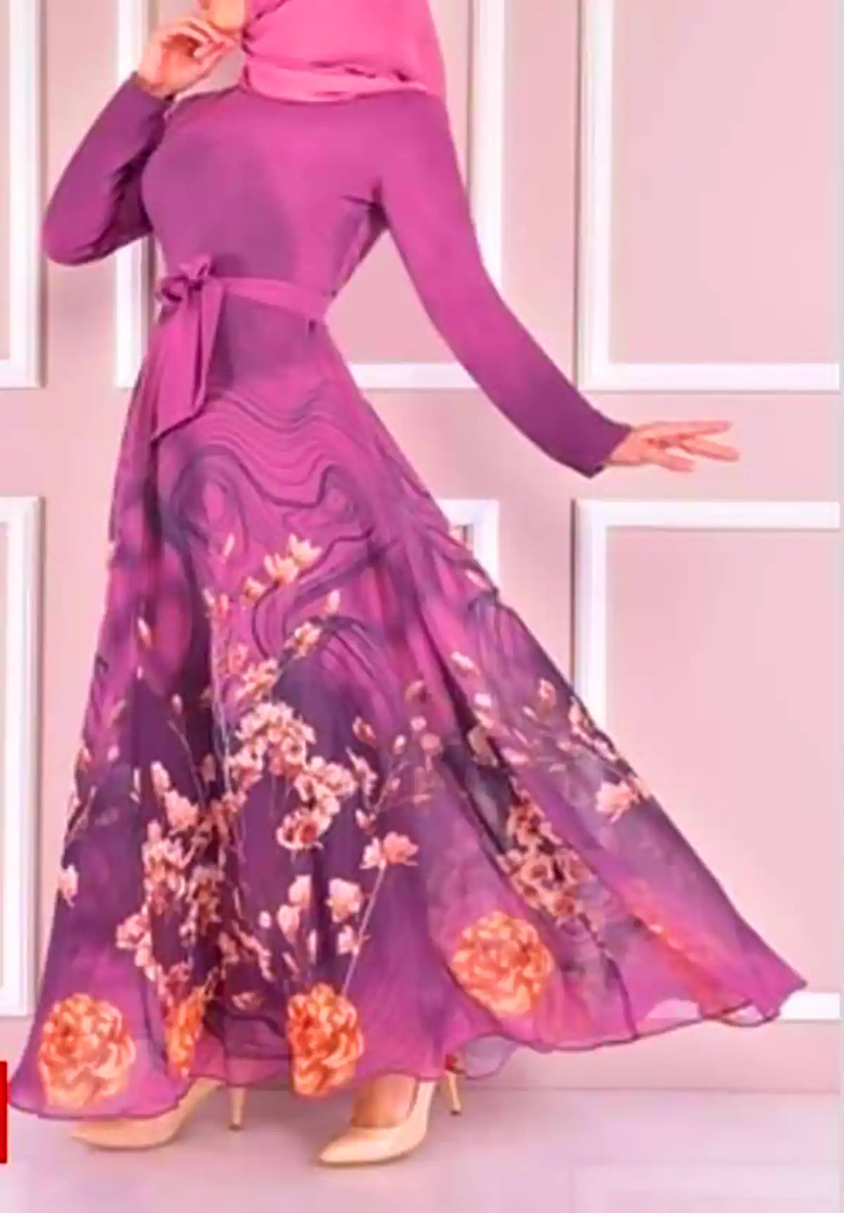 پیراهن مجلسی گلدار