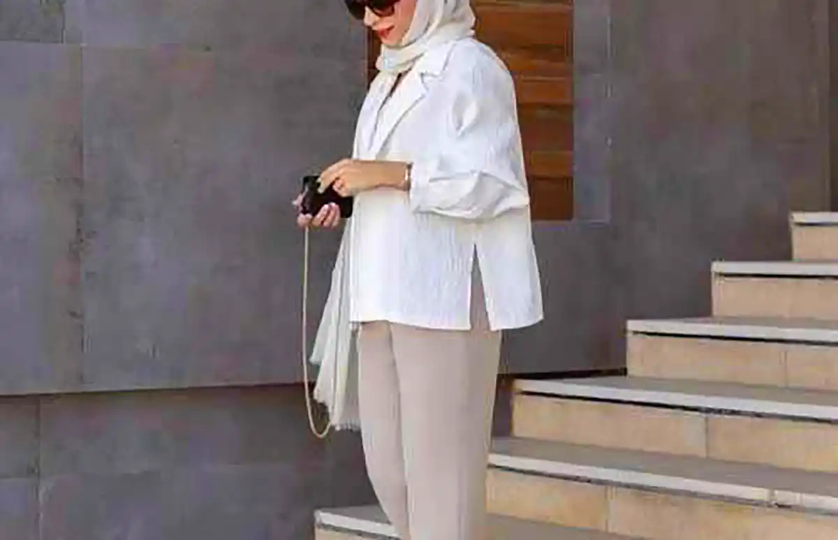 شومیز سفید ساده و شیک