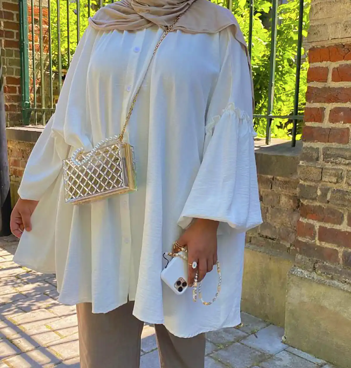 شومیز سفید ساده و شیک