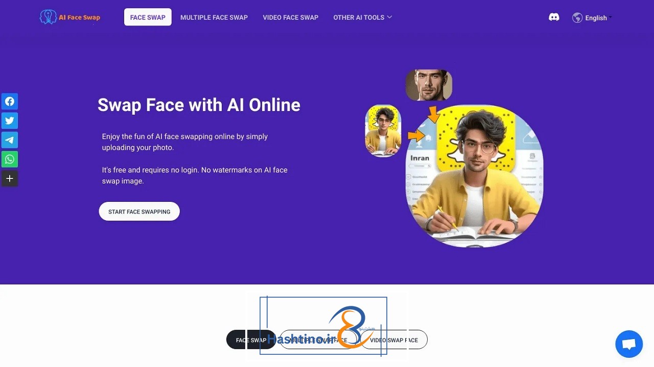 سایت هوش مصنوعی عکس چهره aifaceswap.io؛ بدون نیاز به ثبت نام