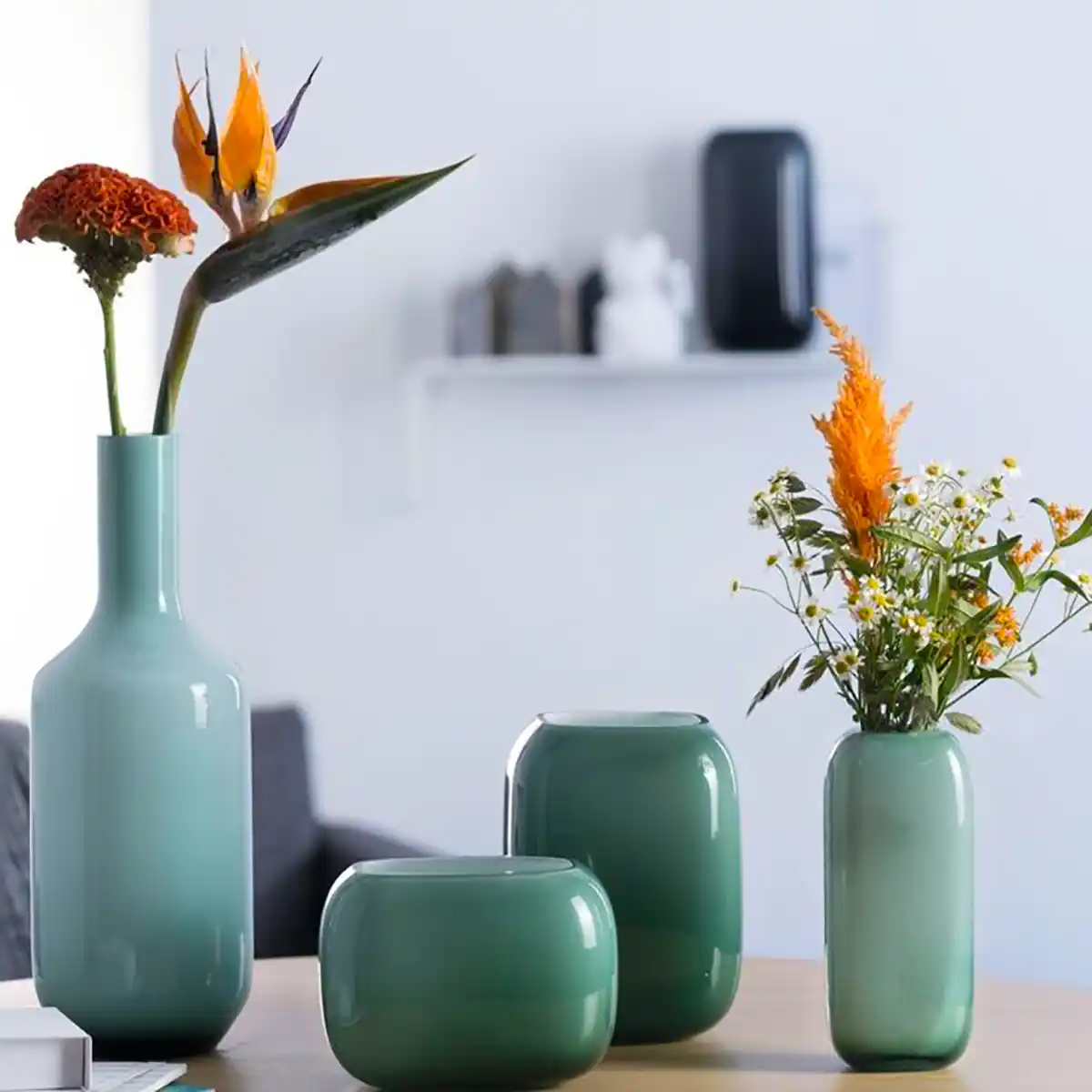 گلدان شیشه ای فانتزی