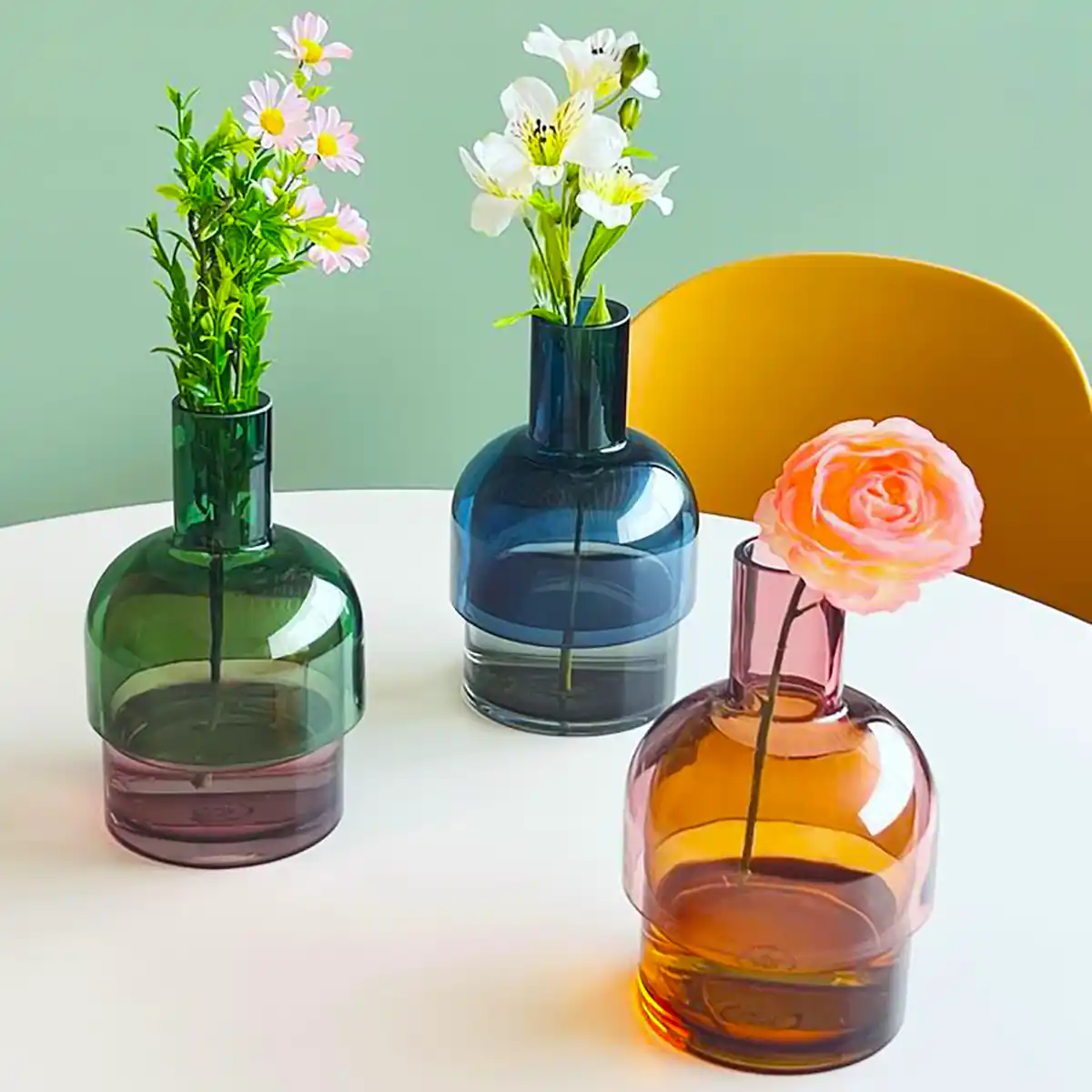 گلدان شیشه ای فانتزی