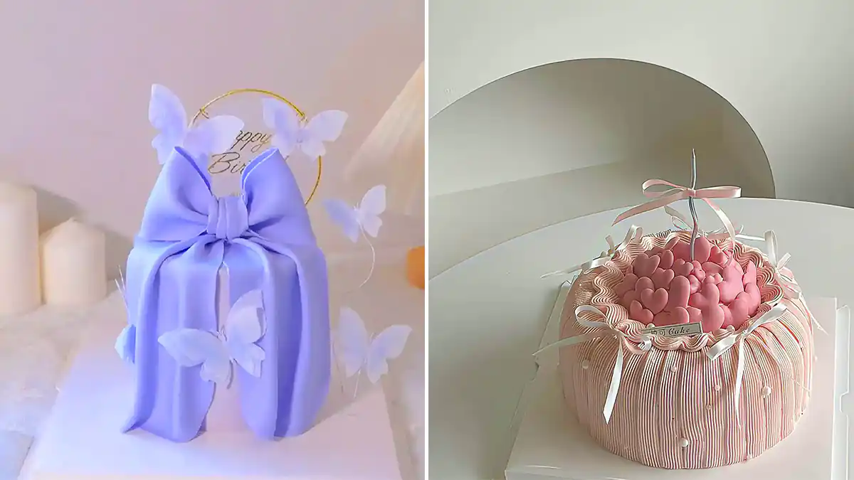 کیک مدل پاپیونی زیبا