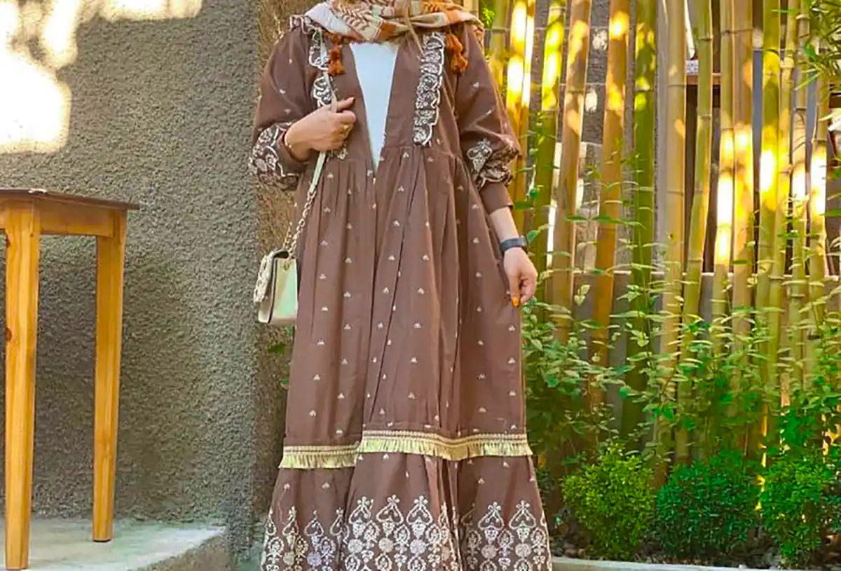 مانتو بلند چین دار شیک
