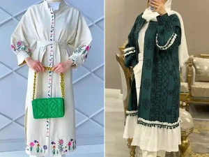 مانتو بلند زیبا و ساده؛ ۱۵ عکس جذاب برای انتخاب راحت و شیک