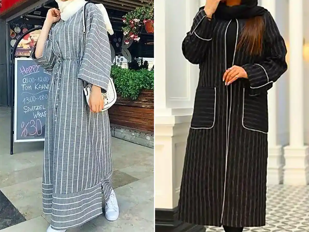 مانتو راه راه شیک و باکلاس