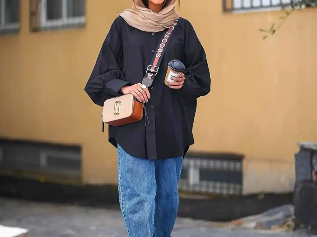 مانتو شومیزی مشکی شیک