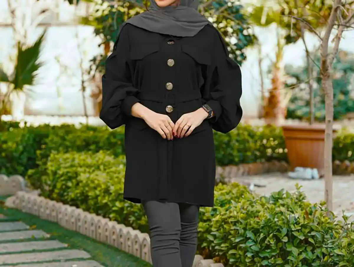 مانتو شومیزی مشکی شیک