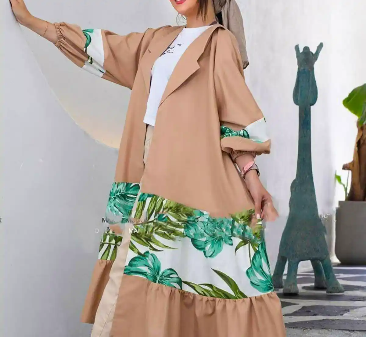 مانتو طرحدار شیک تابستانی