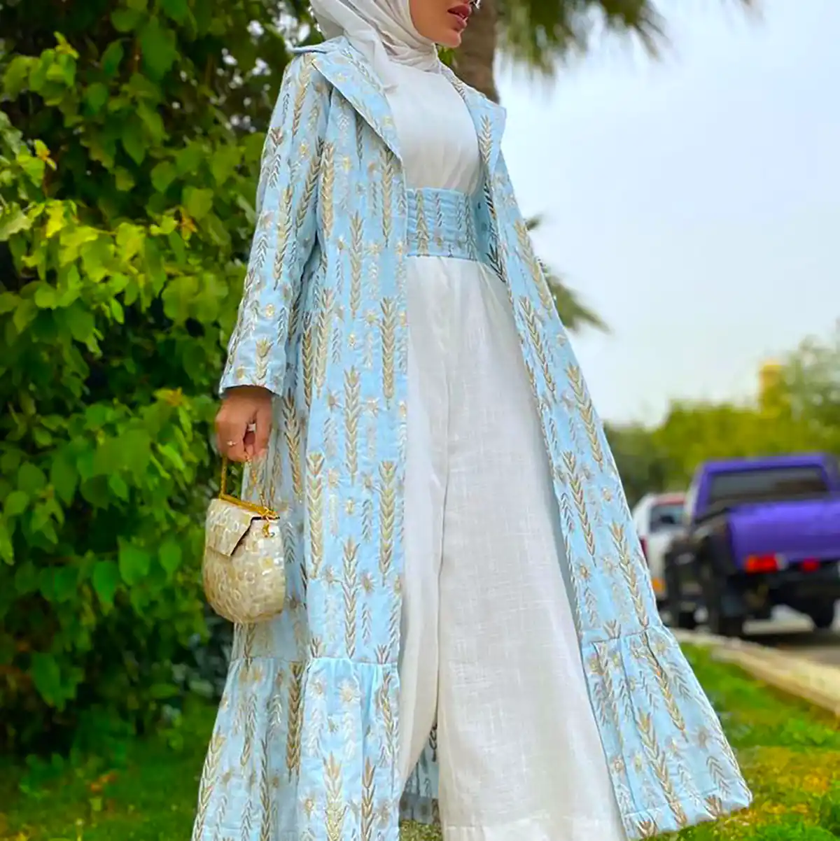 مانتو طرحدار شیک تابستانی