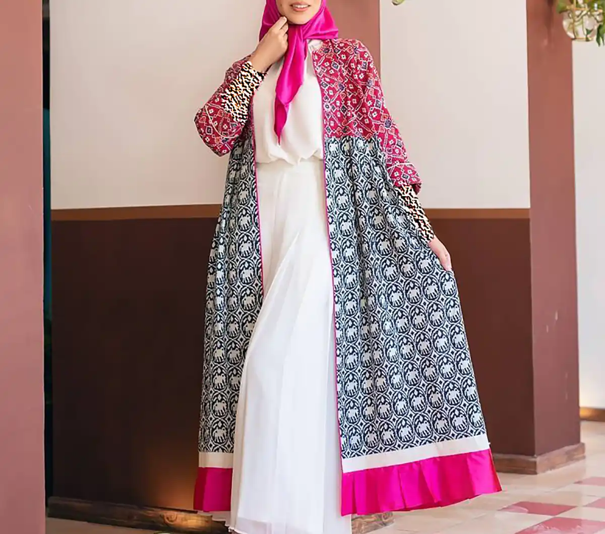 مانتو طرحدار شیک تابستانی