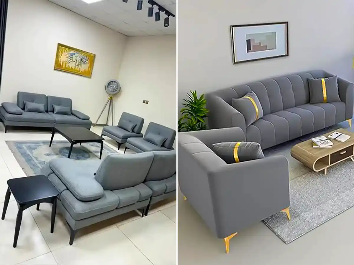 مبلمان راحتی طوسی شیک