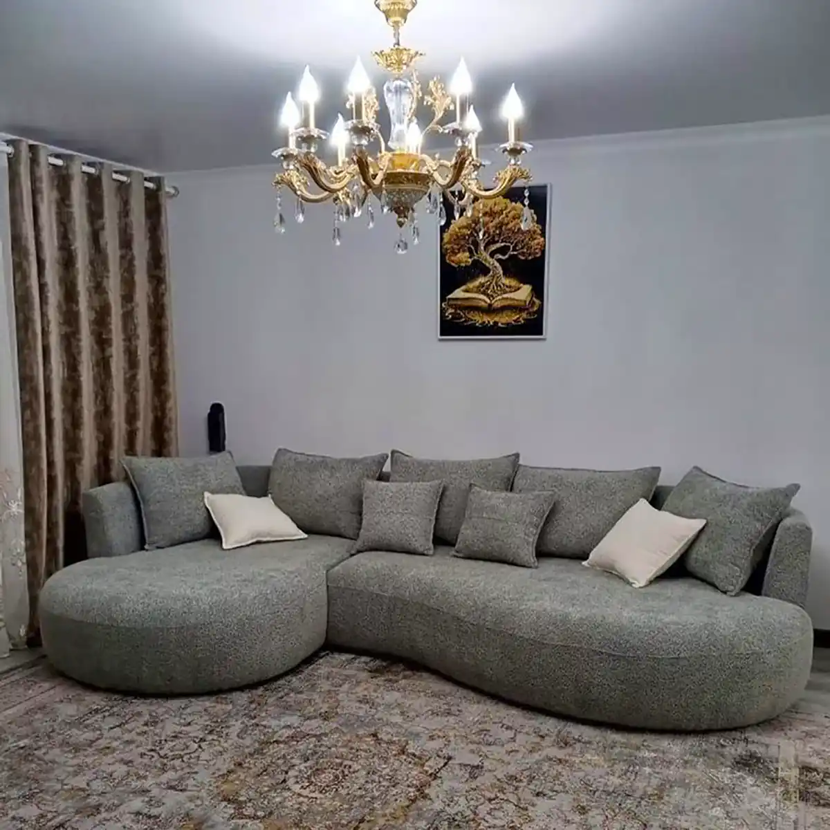 مبلمان راحتی طوسی شیک
