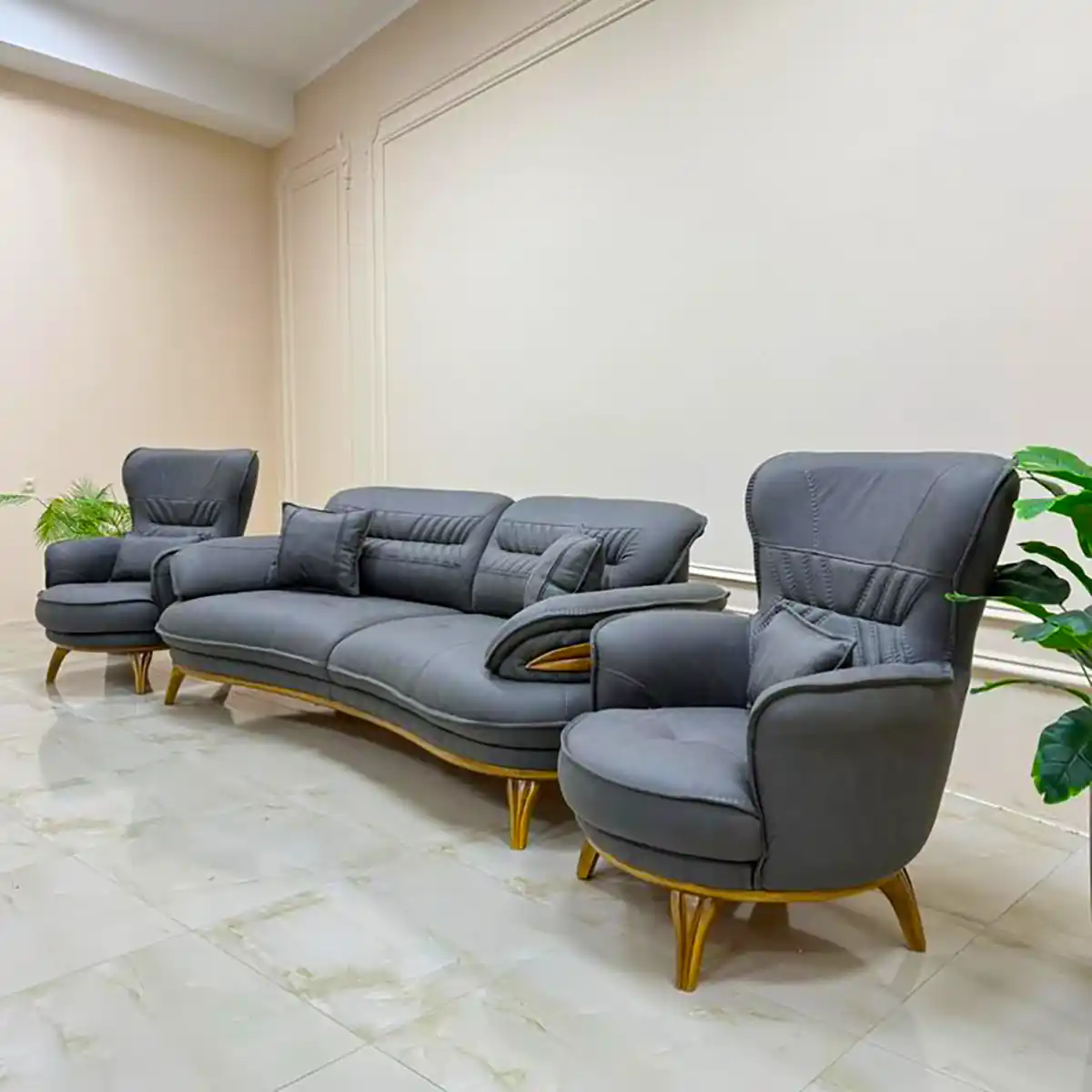 مبلمان راحتی طوسی شیک