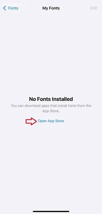 تغییر فونت ایفون