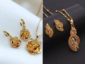 نیم ست شیک و زیبا طلا