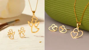 نیم ست طلا زیبا دخترانه