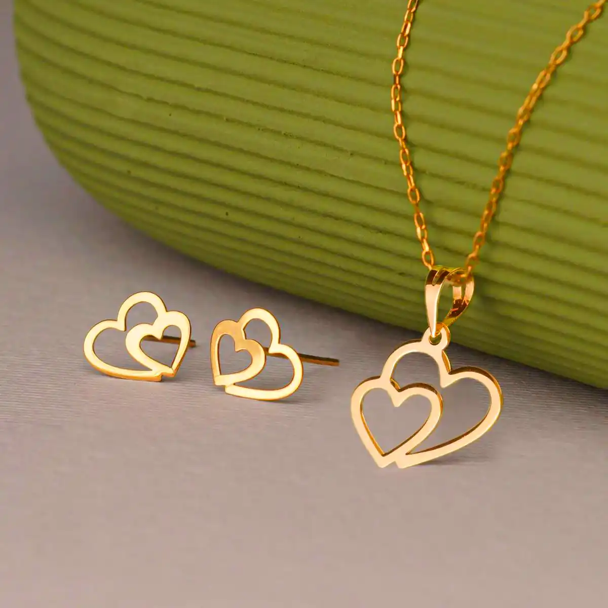 نیم ست طلا زیبا دخترانه