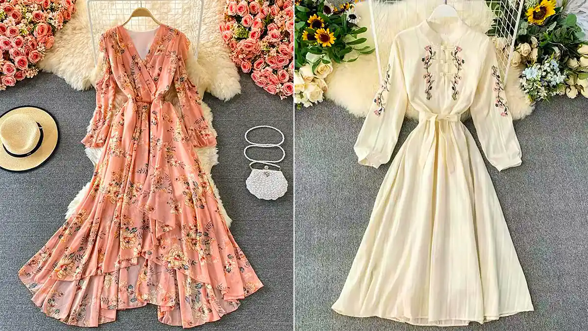 پیراهن دامن کلوش زنانه جدید