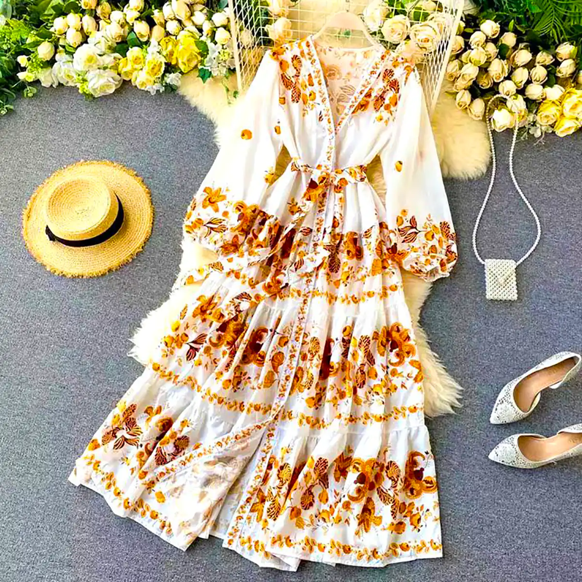 پیراهن دامن کلوش زنانه جدید