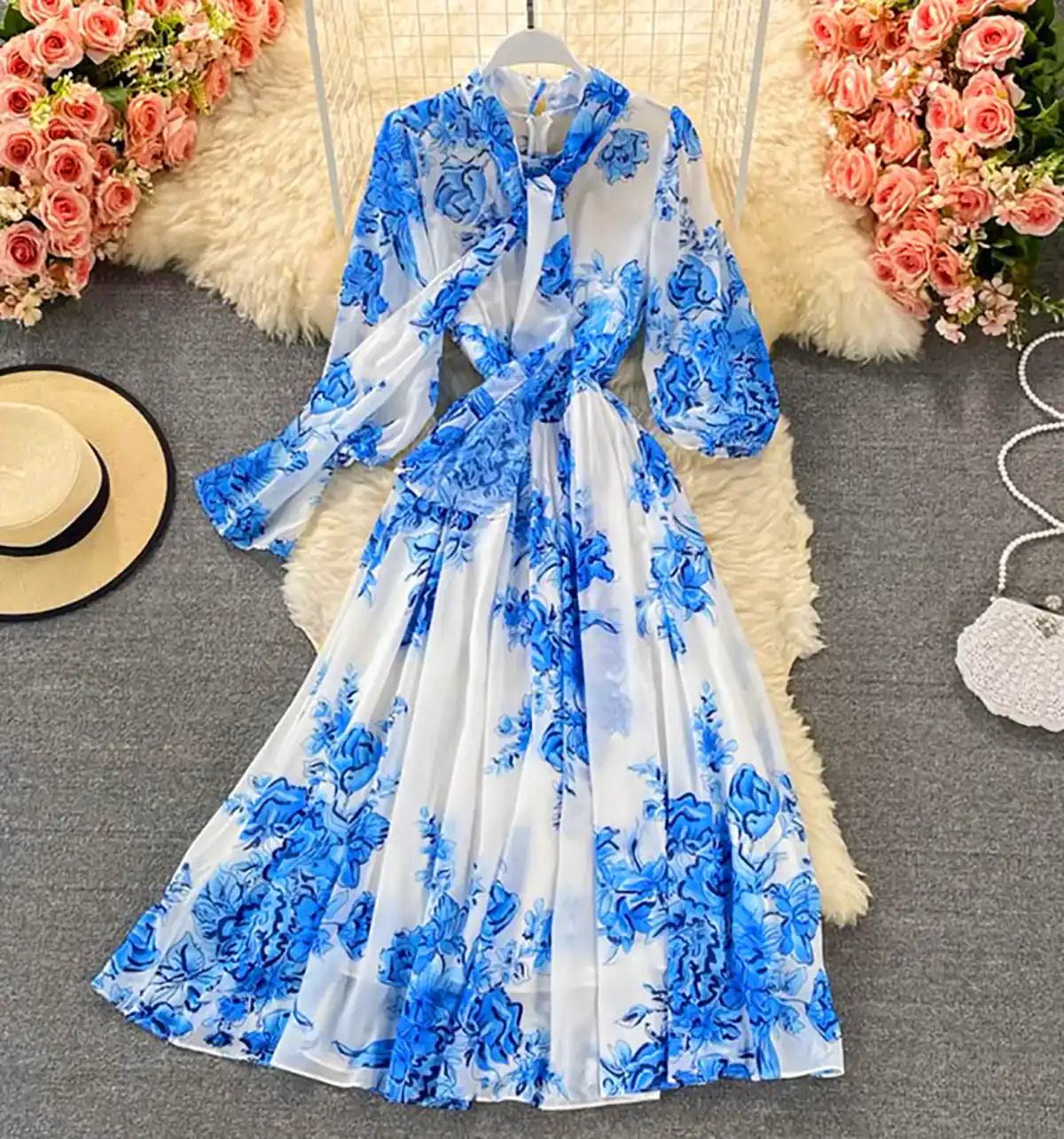 پیراهن دامن کلوش زنانه جدید