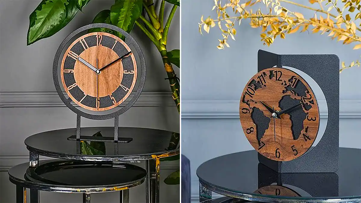 ساعت رومیزی ترند چوبی