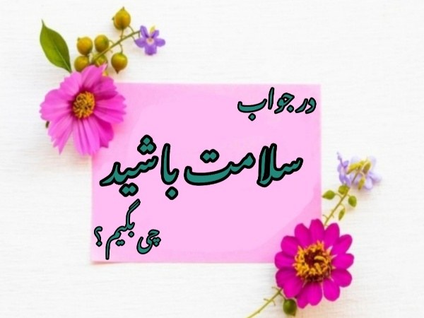 در جواب سلامت باشید چی بگیم ؟