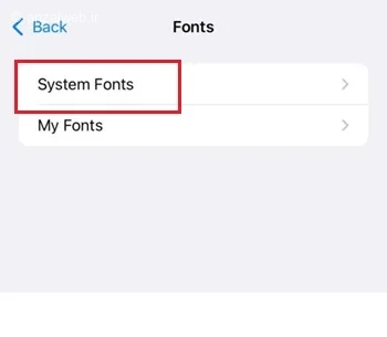 آموزش تغییر دادن فونت آیفون