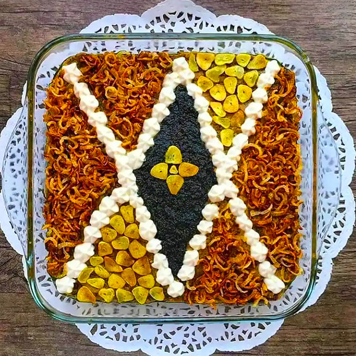 تزئین کشک و بادمجون مجلسی