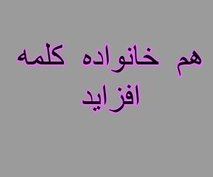 هم خانواده کلمه افزاید