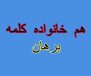 هم خانواده کلمه برهان