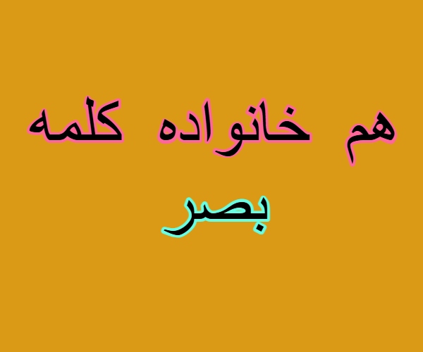 هم خانواده کلمه بصر