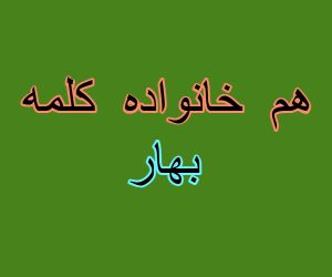 هم خانواده کلمه بهار