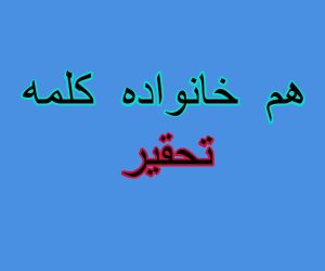 هم خانواده کلمه تحقیر