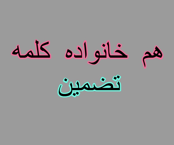 هم خانواده کلمه تضمین