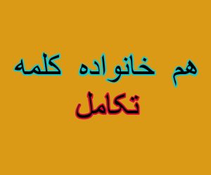 هم خانواده کلمه تکامل