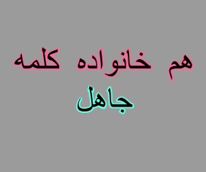 هم خانواده کلمه جاهل