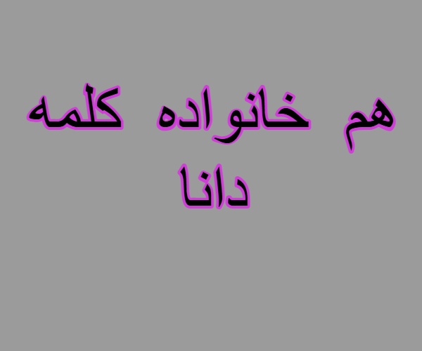 هم خانواده کلمه دانا