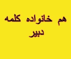 هم خانواده کلمه دبیر